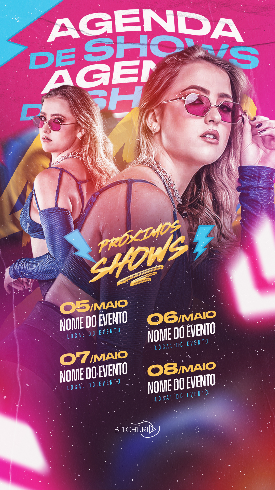 I1S - Flyer Story Agenda de Shows Dj Artista PSD Editável