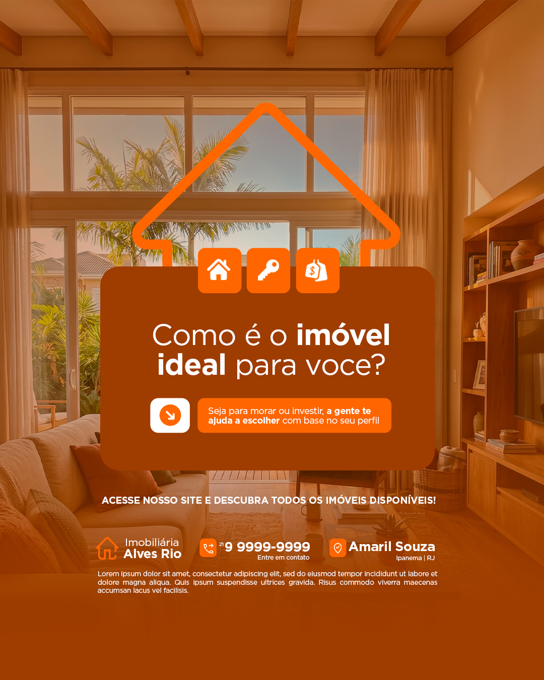 Imobiliária Imóvel Como é o Imóvel Ideal para Você PSD Editável