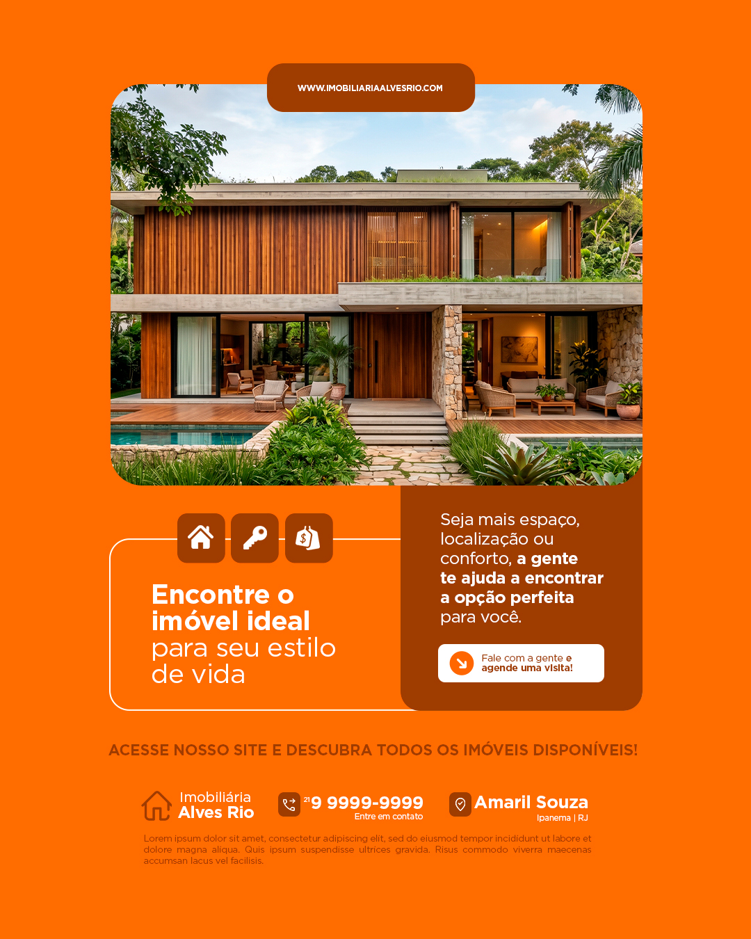 Imobiliária Encontre o Imóvel Ideal PSD Editável