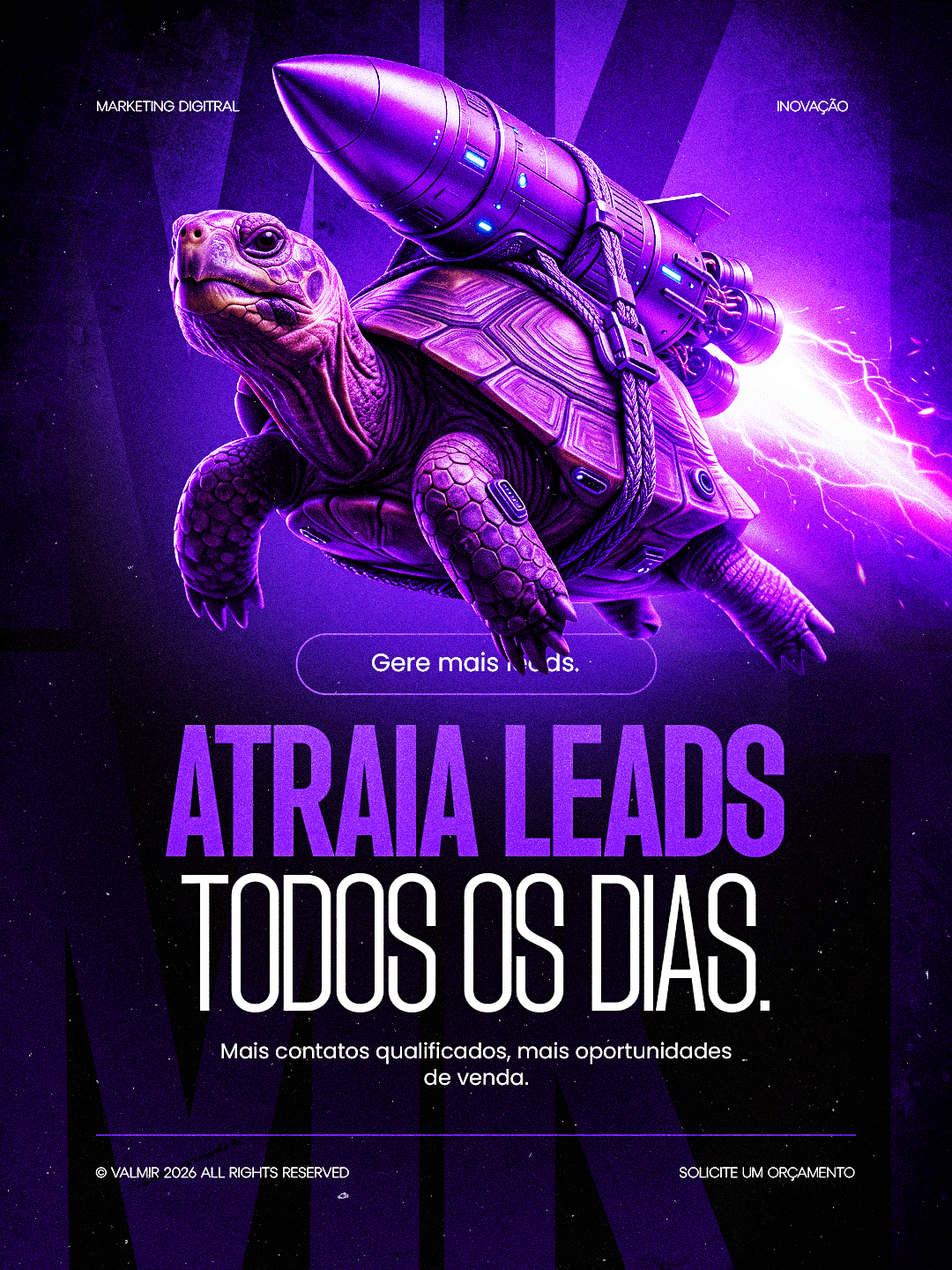 Marketing Digital Atraia Leads Todos os Dias PSD Editável