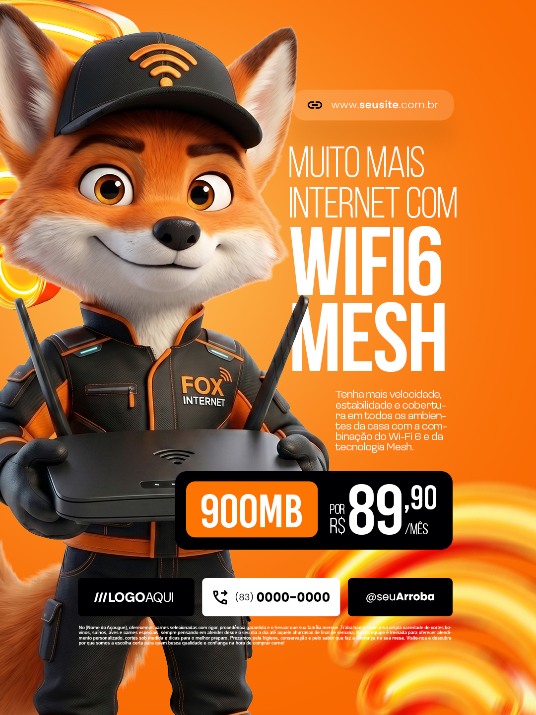 Provedor de Internet Muito Mais Internet PSD Editável