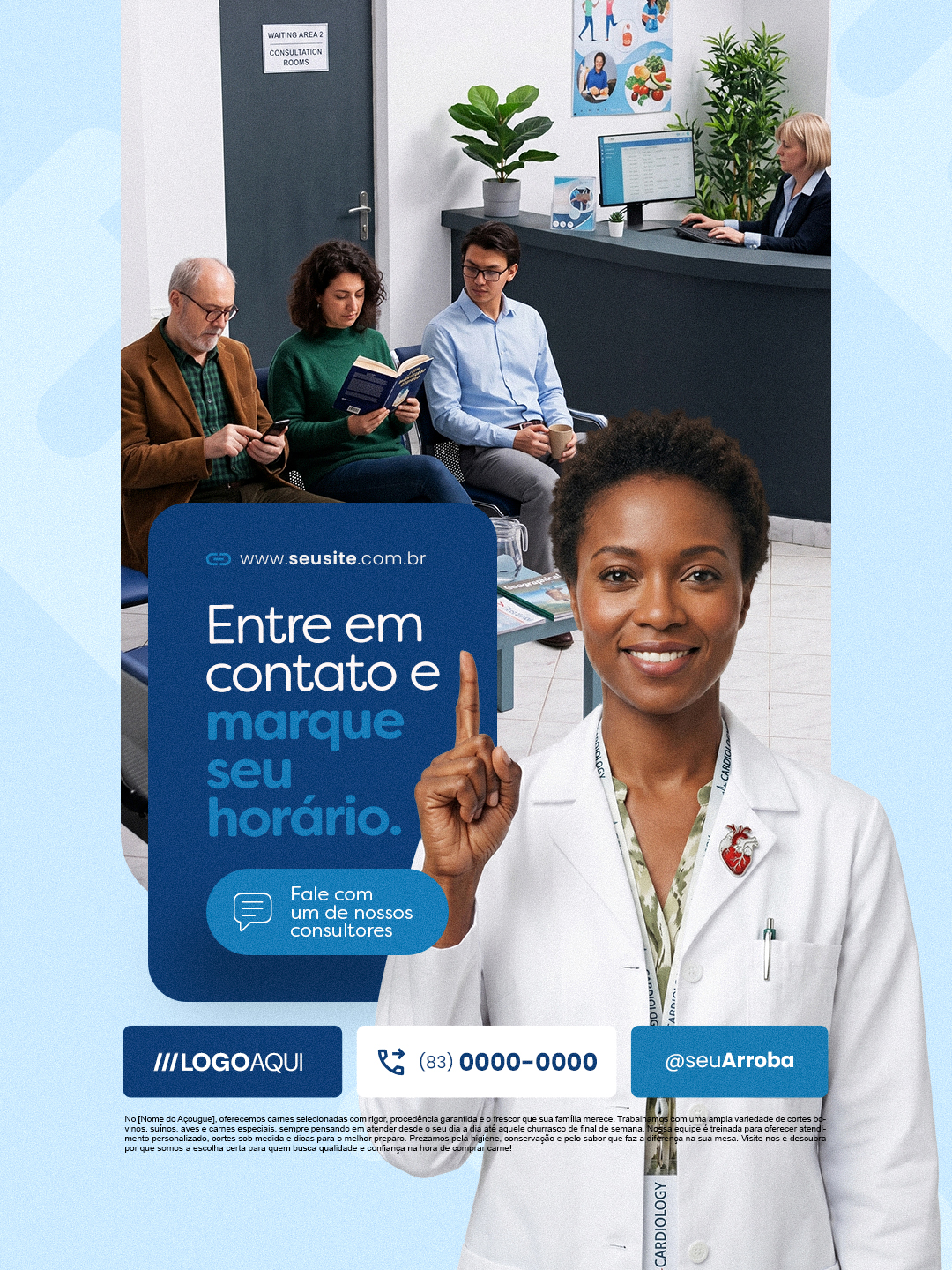 Consultório Médico Entre Em Contato e Marque Seu Horário PSD Editável