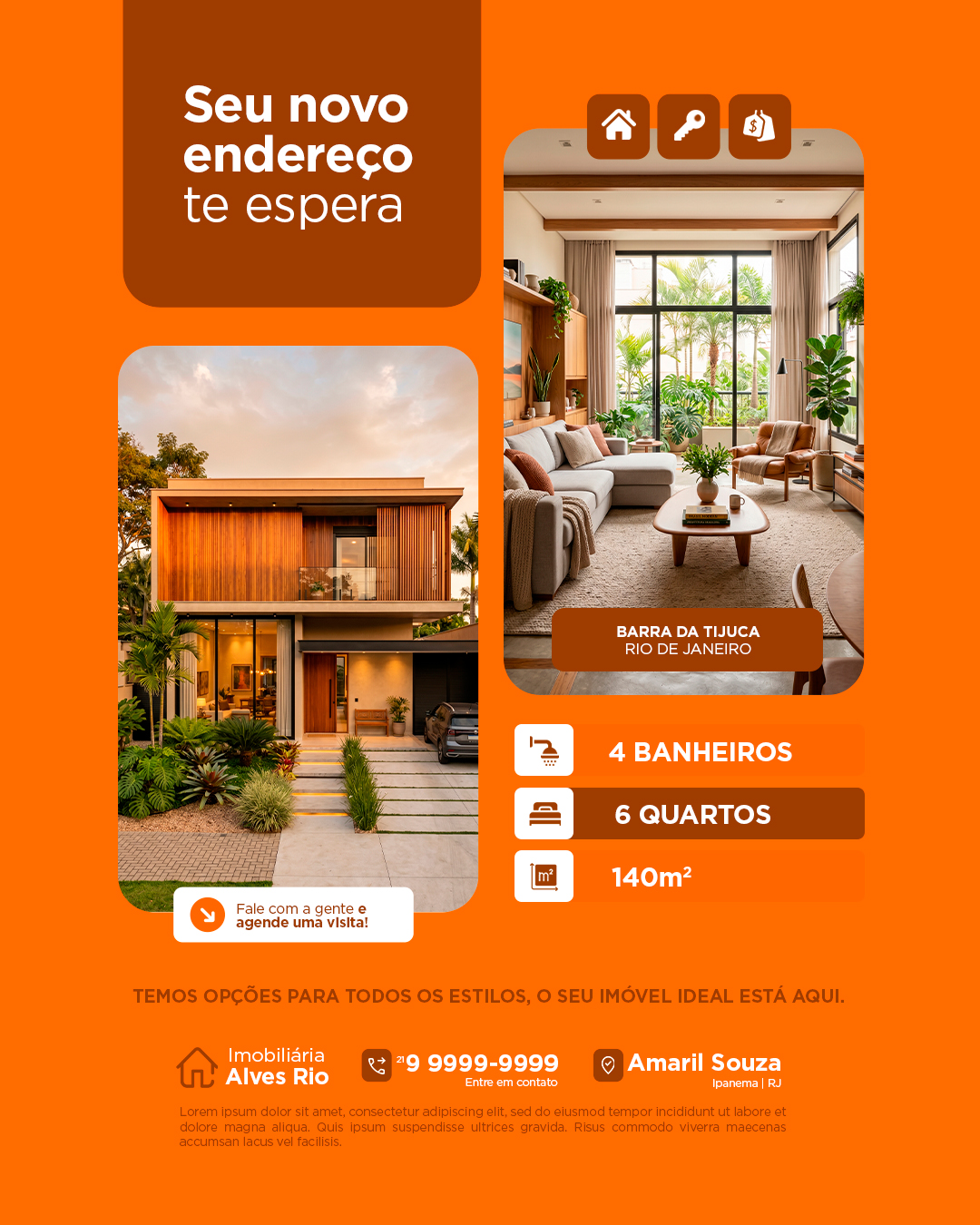 Imobiliária Seu Novo Endereço Te Espera PSD Editável