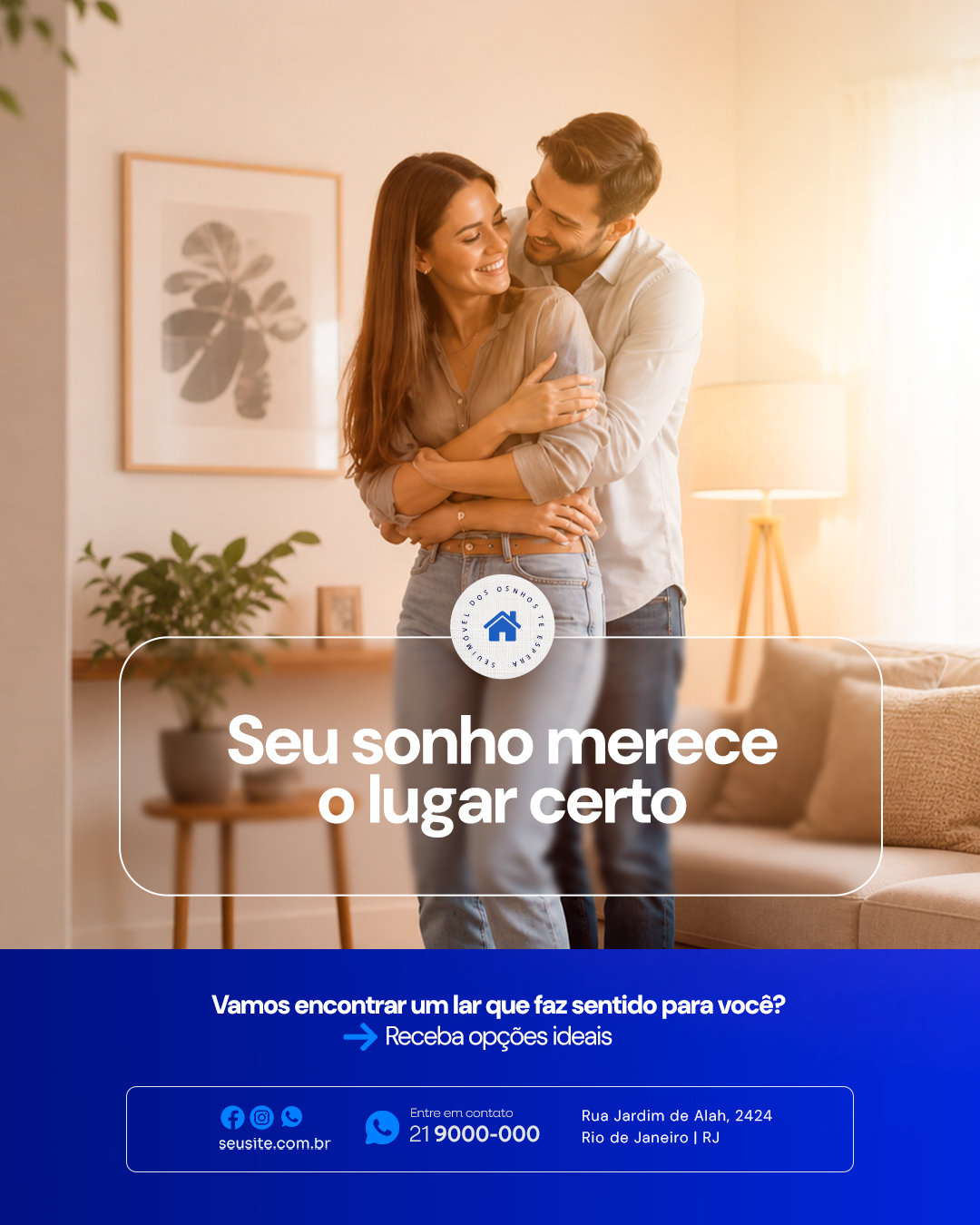 Imobiliária Seu Sonho Merece o Lugar Certo PSD Editável