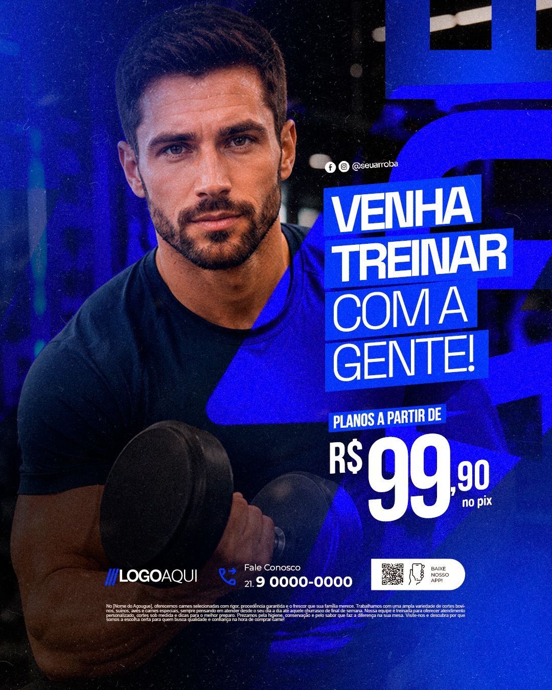 Treino Comece Agora Por R9990 no Pix Fitness PSD Editável