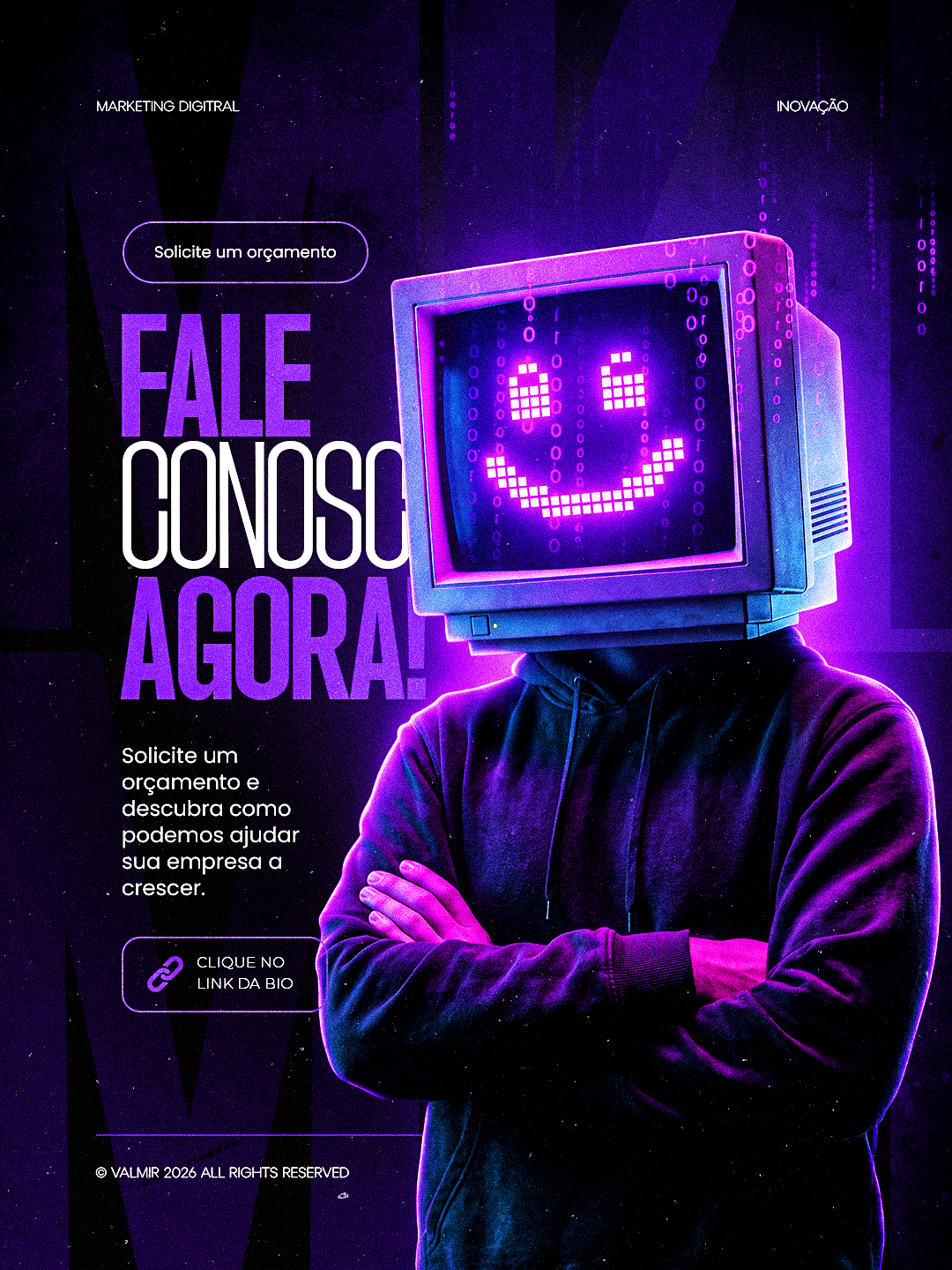 Marketing Digital Fale Conosco Agora PSD Editável