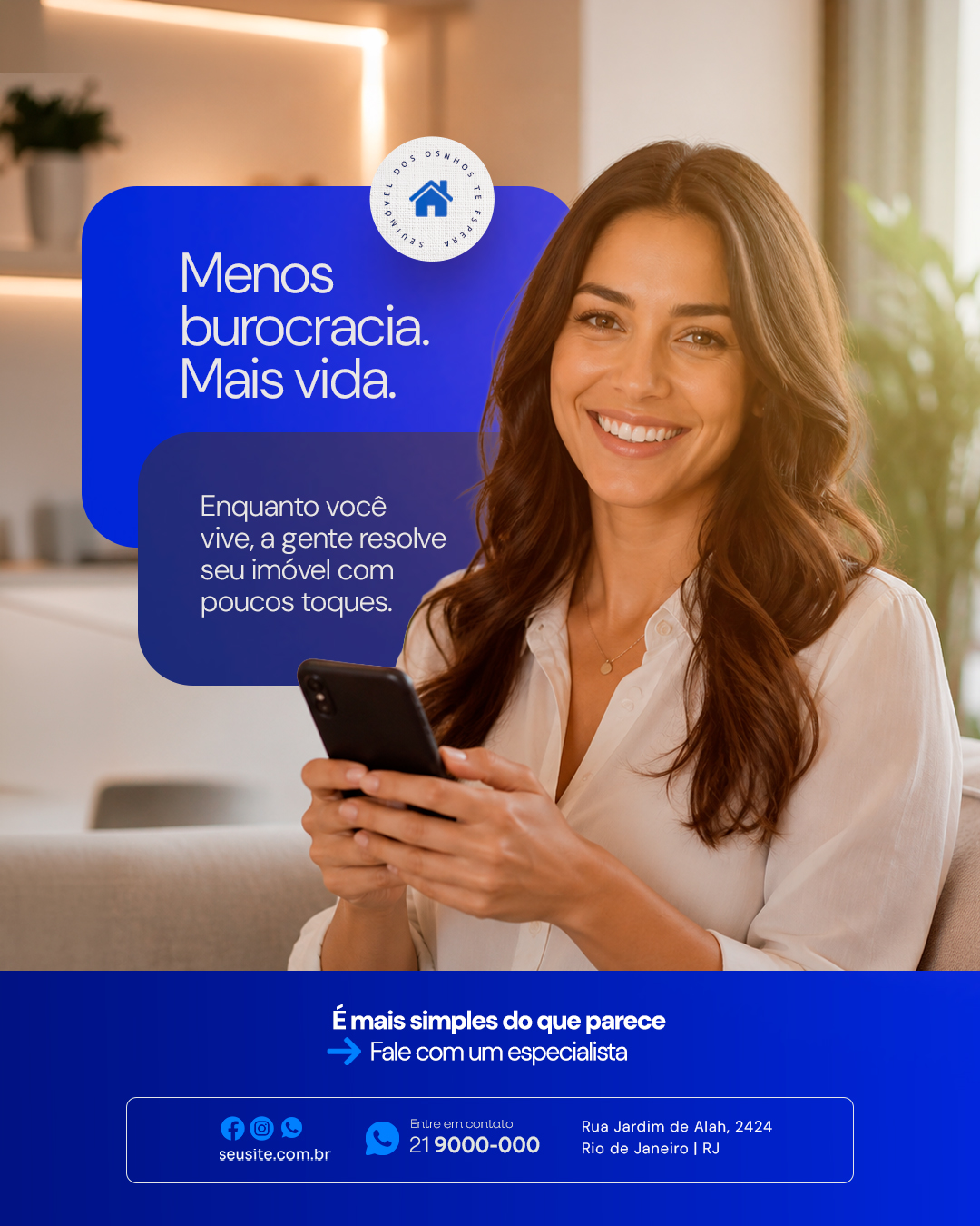 Imobiliária Menos Burocracia Mais Vida PSD Editável