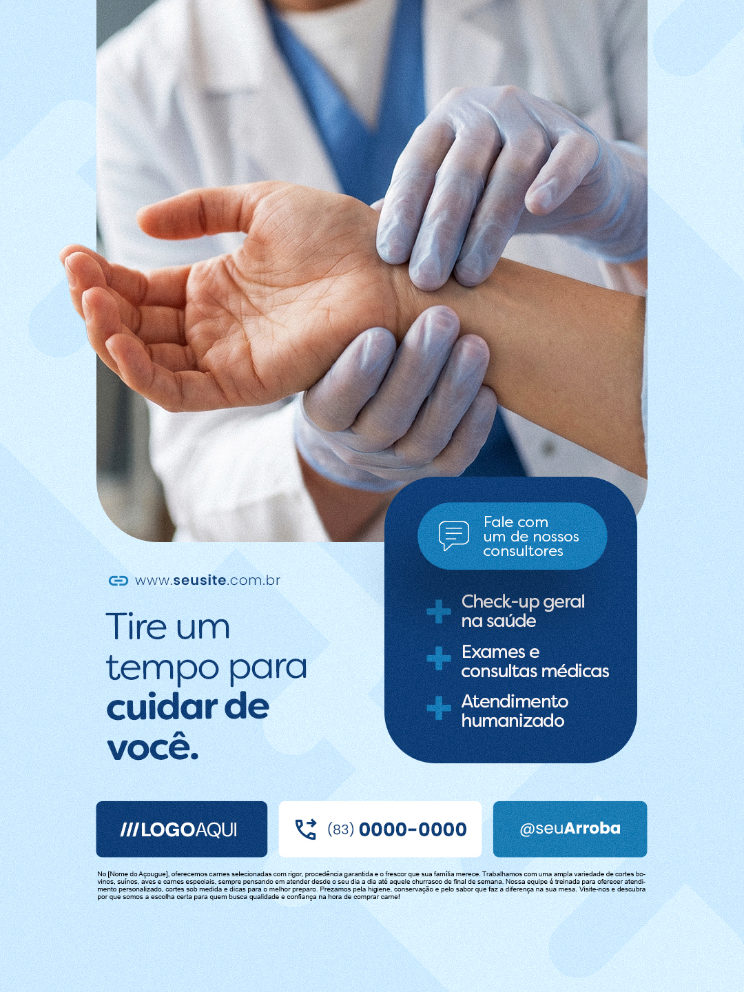 Consultório Médico Tire um Tempo para Cuidar de Você PSD Editável